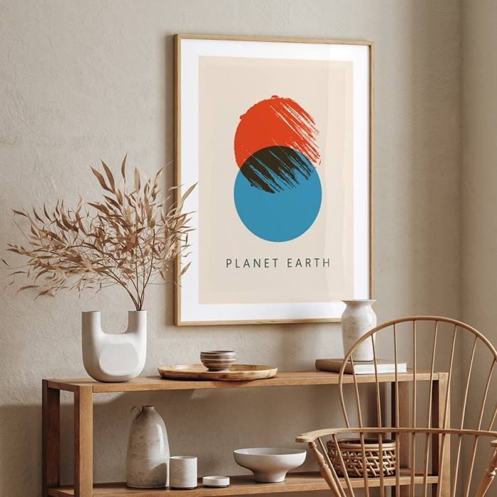 Αφίσα Poster Πλανήτης Γη με κορνίζα