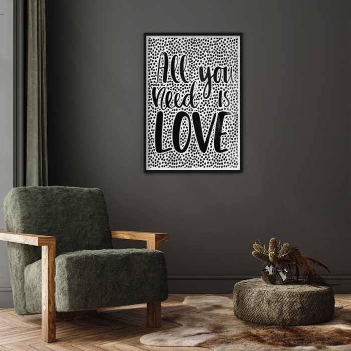 Αφίσα Poster Αγάπη πάνω απ' όλα για σαλόνι