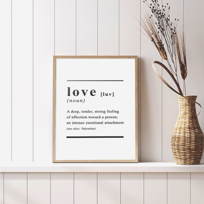 Αφίσα Poster Definition:Love με κορνίζα
