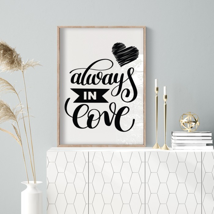 Αφίσα Poster Πάντα ερωτευμένοι με κορνίζα