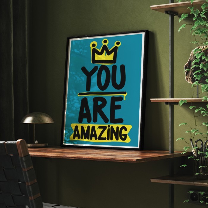 Αφίσα Poster You are amazing με κορνίζα