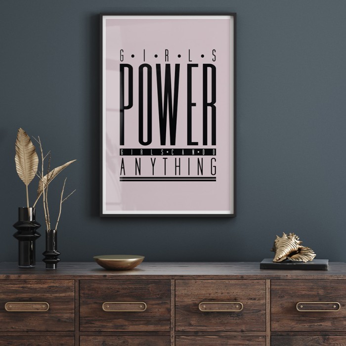 Αφίσα Poster Girls Power με κορνίζα
