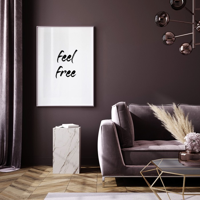 Αφίσα Poster Feel free για σαλόνι