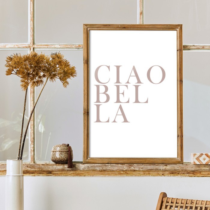 Αφίσα Poster Ciao Bella με κορνίζα
