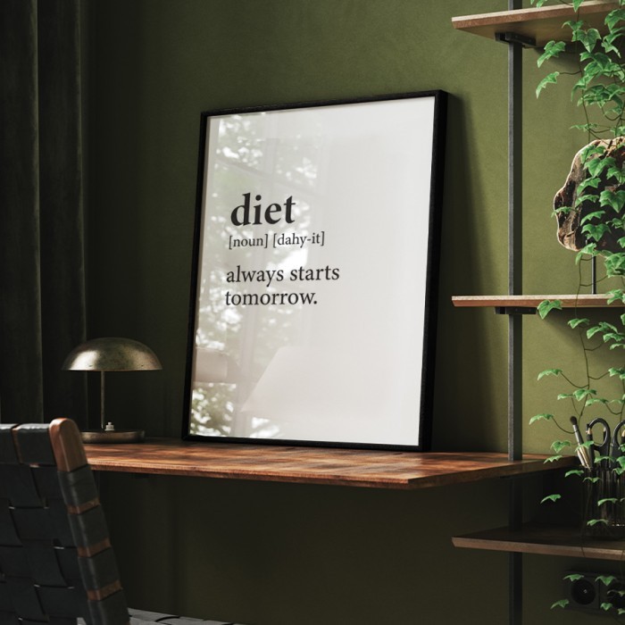 Αφίσα Poster Diet με κορνίζα