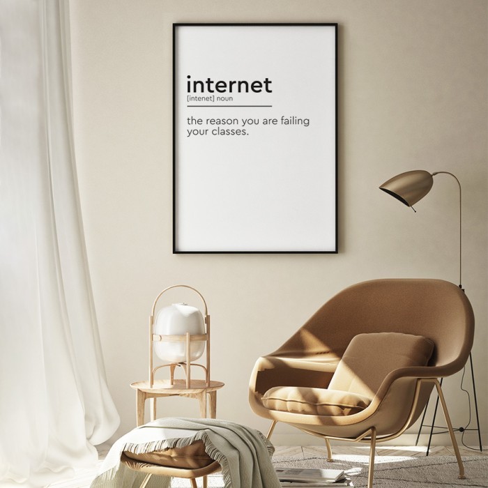 Αφίσα Poster internet με κορνίζα