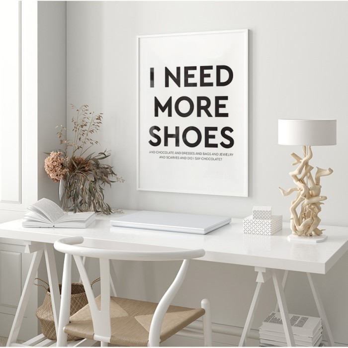 Αφίσα Poster I need more shoes 2 με κορνίζα