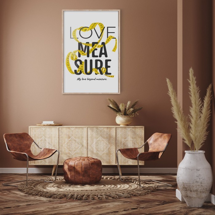 Αφίσα Poster Love measure για σαλόνι