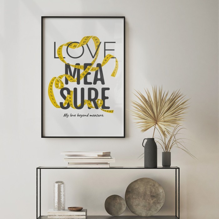 Αφίσα Poster Love measure με κορνίζα