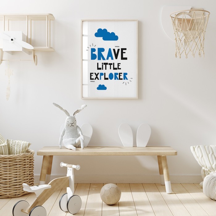 Αφίσα Poster Brave little explorer για παιδικό δωμάτιο 