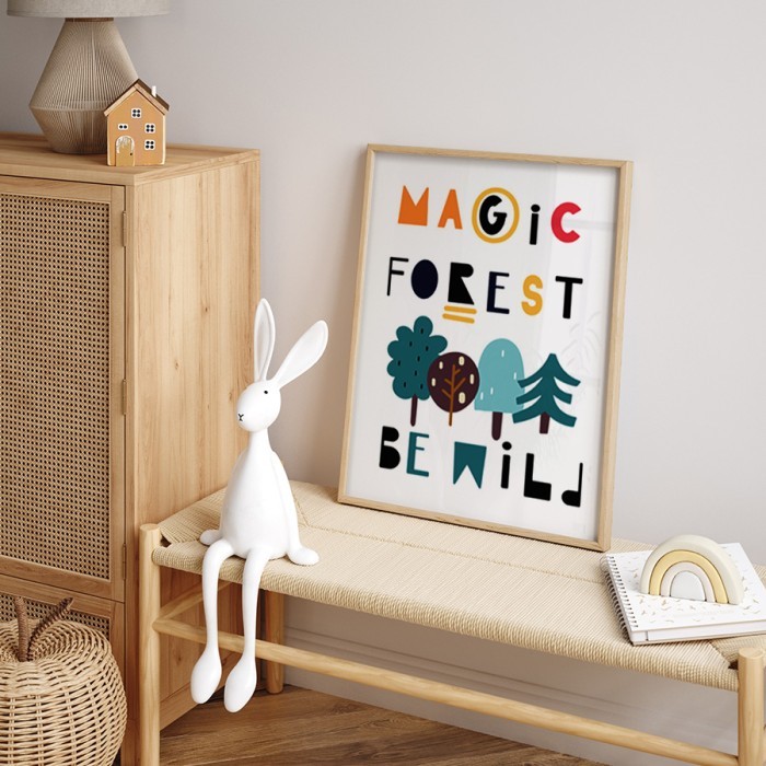 Αφίσα Poster Magic forest με κορνίζα