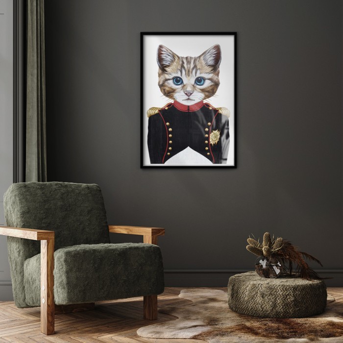 Poster Γάτα αξιωματικός για σαλόνι