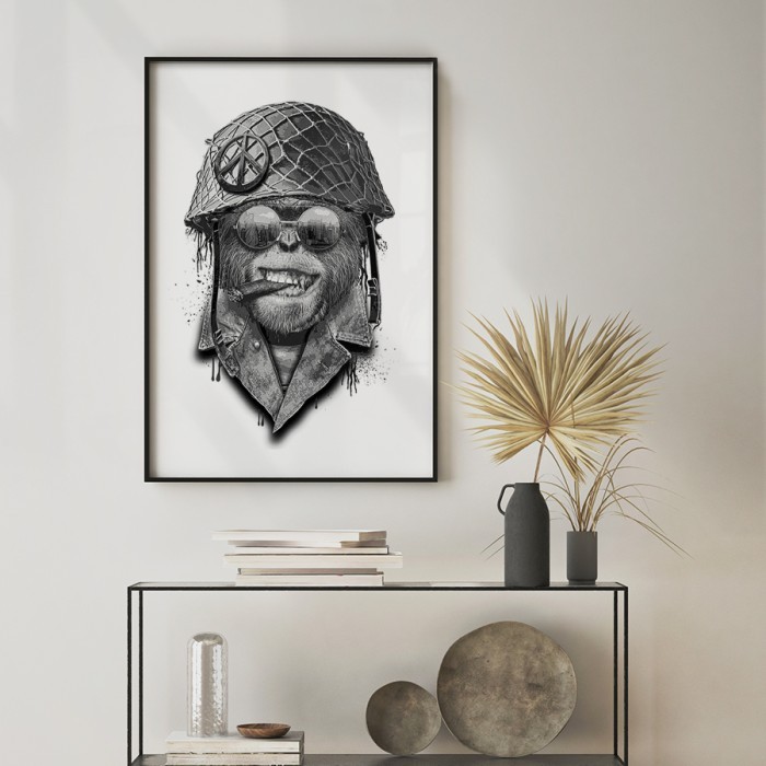 Poster Μαϊμού στρατιώτης  για σαλόνι