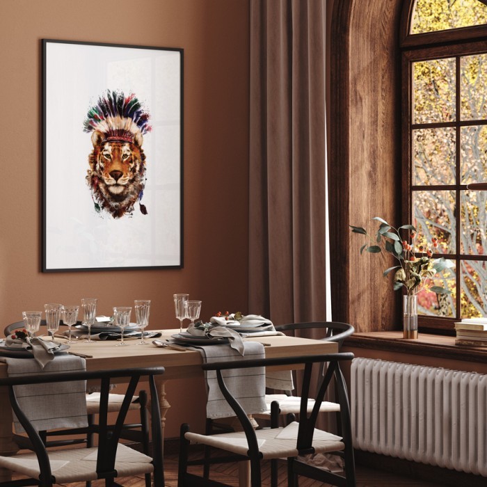 Poster Λιοντάρι Ινδιάνοςγια σαλόνι