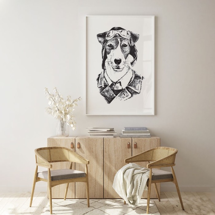Poster Σκύλος Μηχανόβιος για σαλόνι
