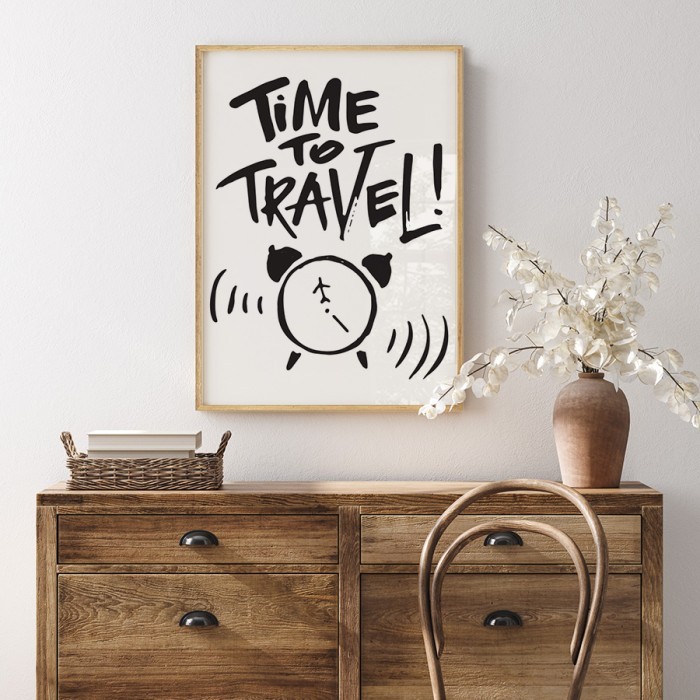 Αφίσα Poster Time to travel με κορνίζα