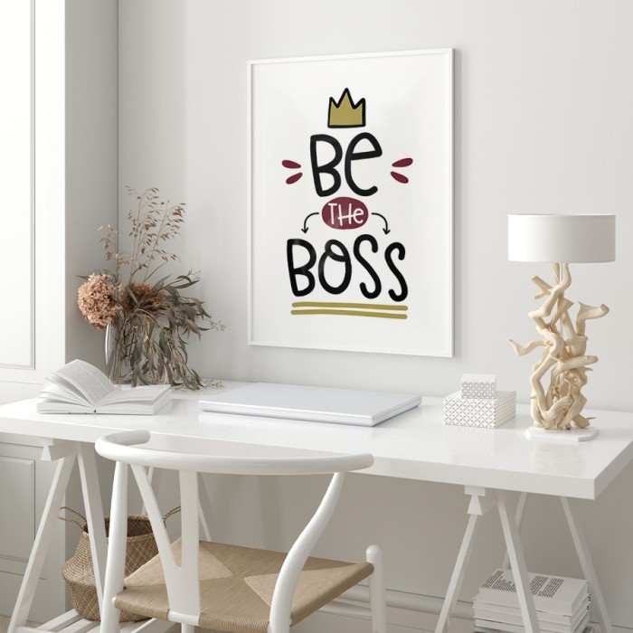 Αφίσα Poster Be the boss με κορνίζα
