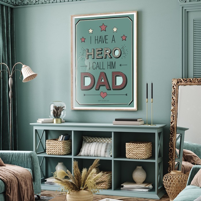 Αφίσα Poster Dad hero για σαλόνι