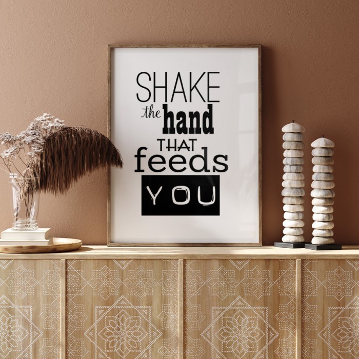 Αφίσα Poster Shake the hand με κορνίζα