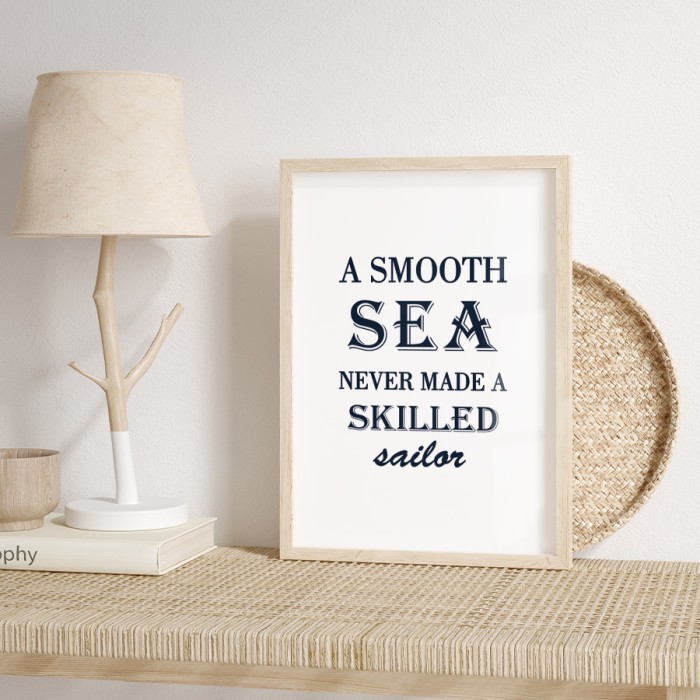 Αφίσα Poster Smooth Sea με κορνίζα