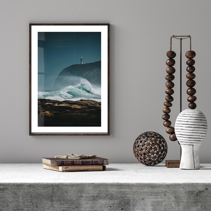Αφίσα Poster Φουρτουνιασμένη θάλασσα με κορνίζα