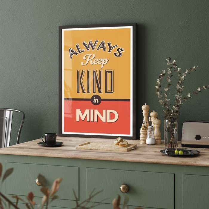 Αφίσα Poster Πορέψου με καλοσύνη με κορνίζα