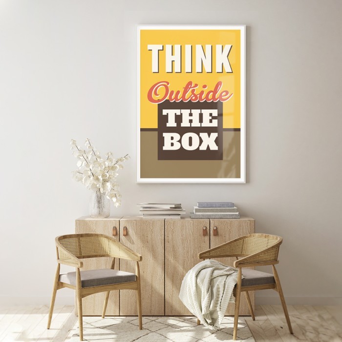 Αφίσα Poster Think outside the box δωματίου