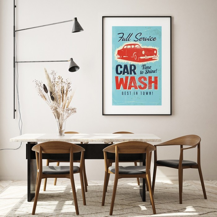 Αφίσα Poster Πλύσιμο αυτοκινήτου για σαλόνι