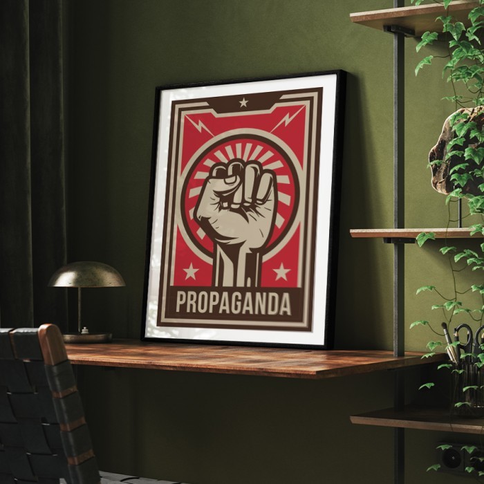 Αφίσα Poster Προπαγάνδα! με κορνίζα