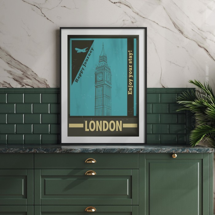 Αφίσα Poster London - Big Ben με κορνίζα