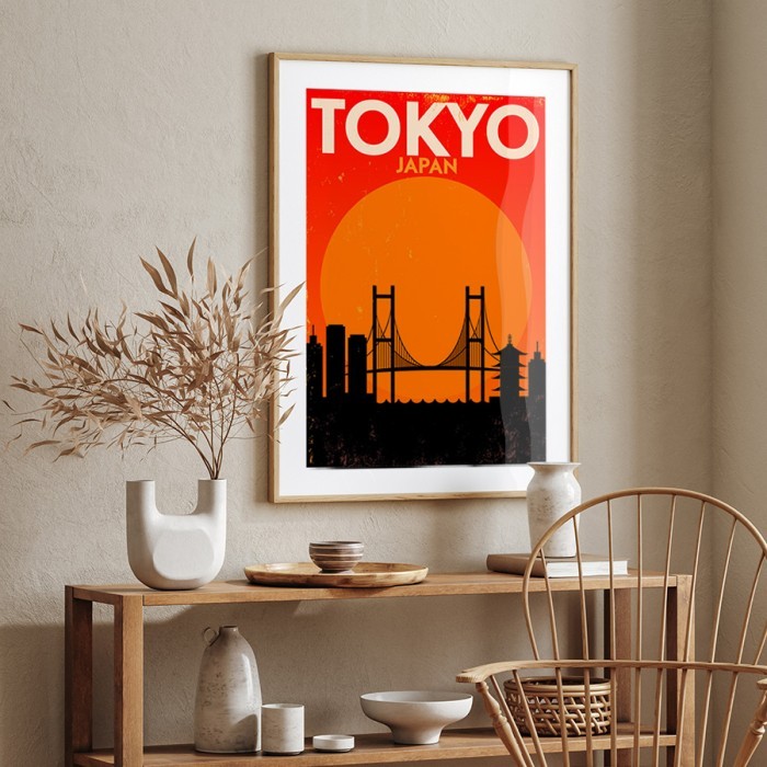 Αφίσα Poster Tokyo - Japan με κορνίζα