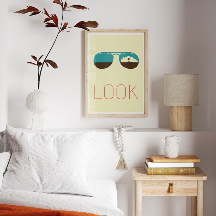 Αφίσα Poster Sunglasses για κρεβατοκάμαρα 