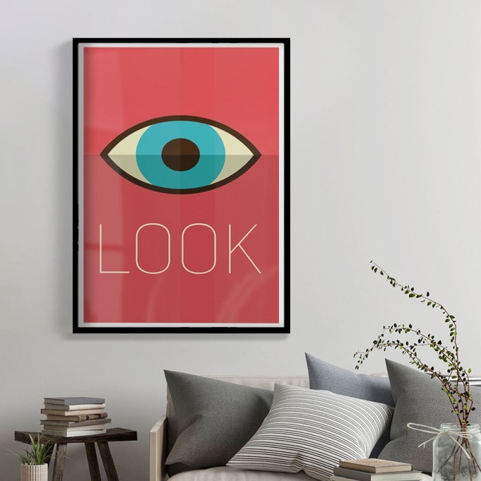 Αφίσα Poster Looking Eye με κορνίζα