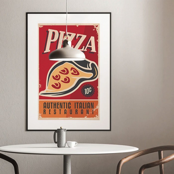 Αφίσα Poster Pizza με κορνίζα
