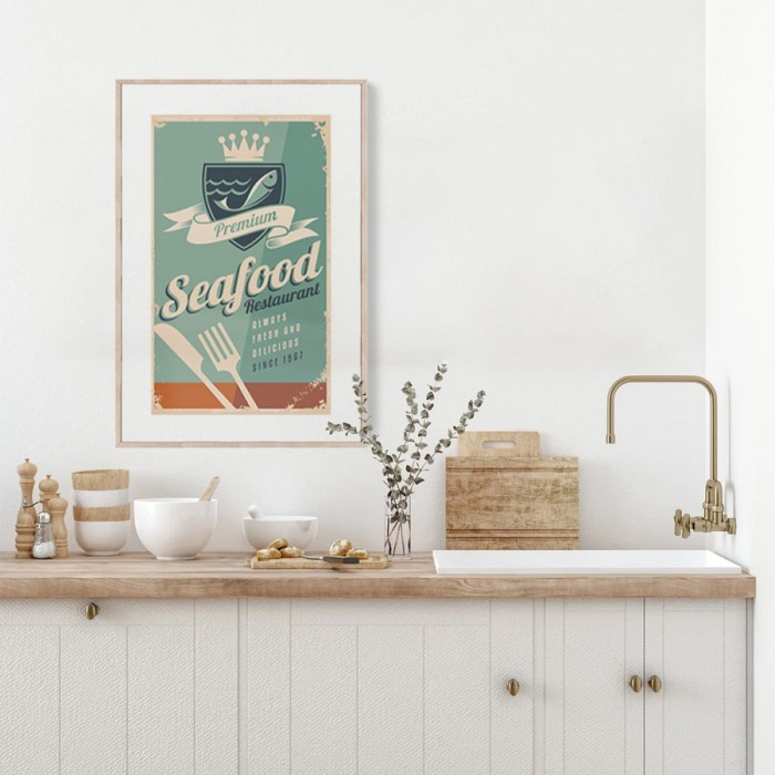 Αφίσα Poster Seafood δωματίου