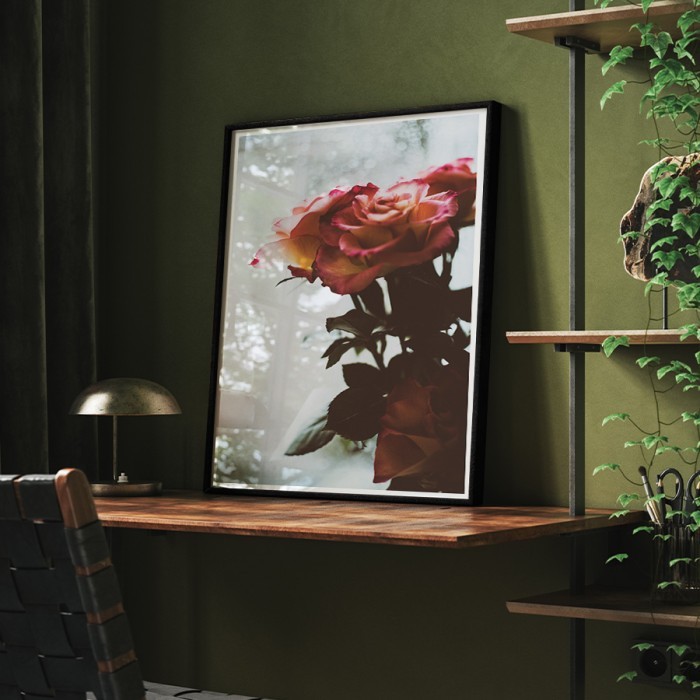 Αφίσα Poster Μπουκέτο Τριαντάφυλλα με κορνίζα