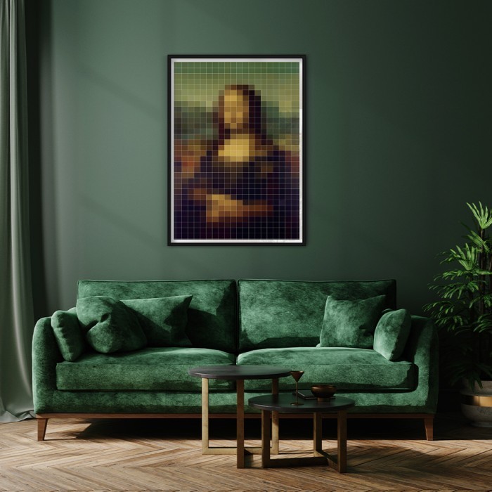 Αφίσα Poster Mona Liza pixel για σαλόνι