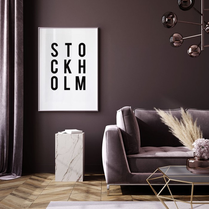 Αφίσα Poster Στοκχόλμη σε λευκό φόντο για σαλόνι