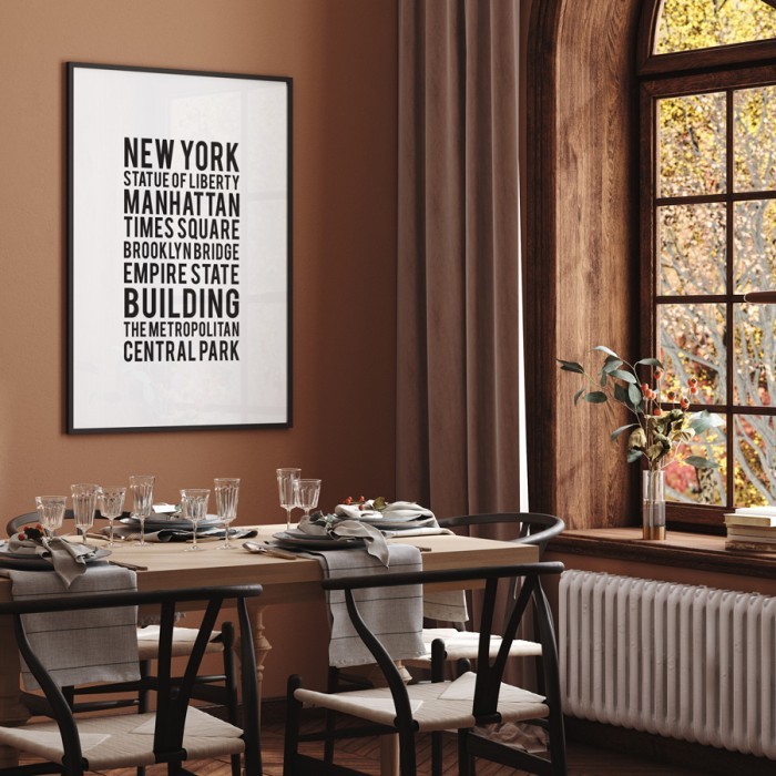 Αφίσα Poster Αξιοθεάτα της Νέας Υόρκης για σαλόνι