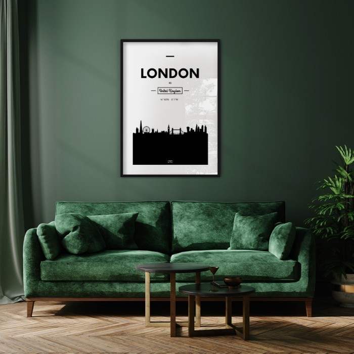 Αφίσα Poster Αξιοθέατα του Λονδίνου για σαλόνι