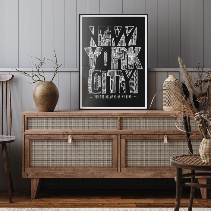 Αφίσα Poster New York City με κορνίζα