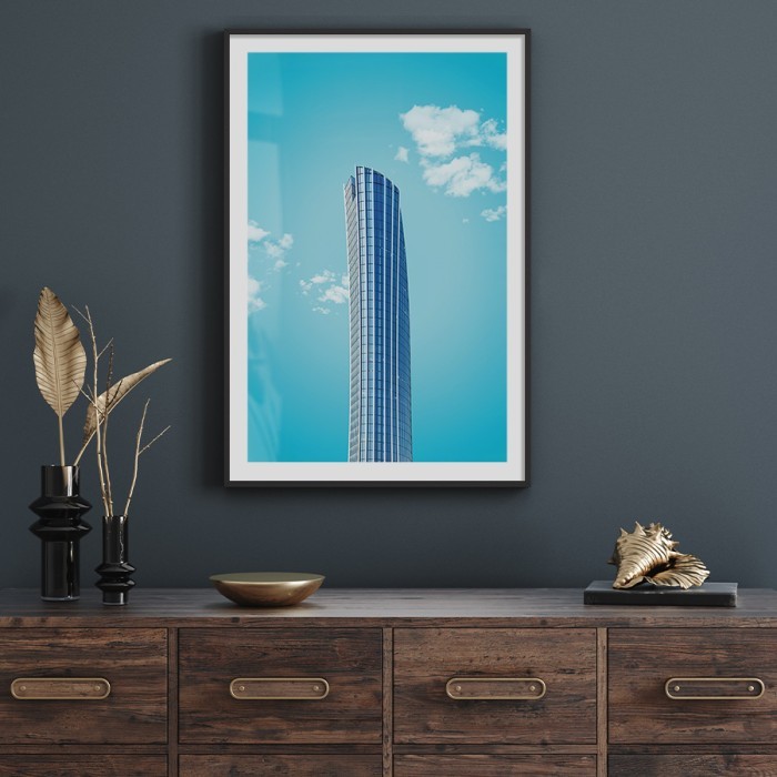 Αφίσα Poster Μοντέρνος ουρανοξύστης με κορνίζα