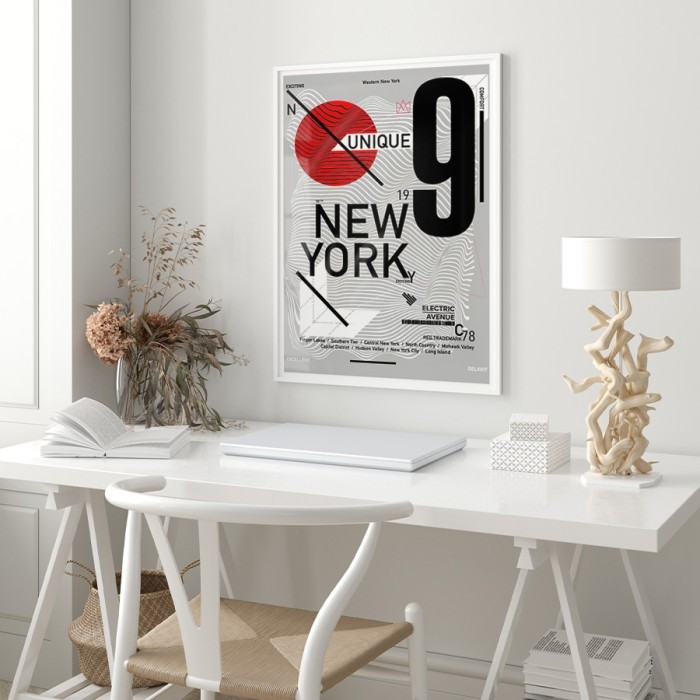 Αφίσα Poster New York 9 με κορνίζα
