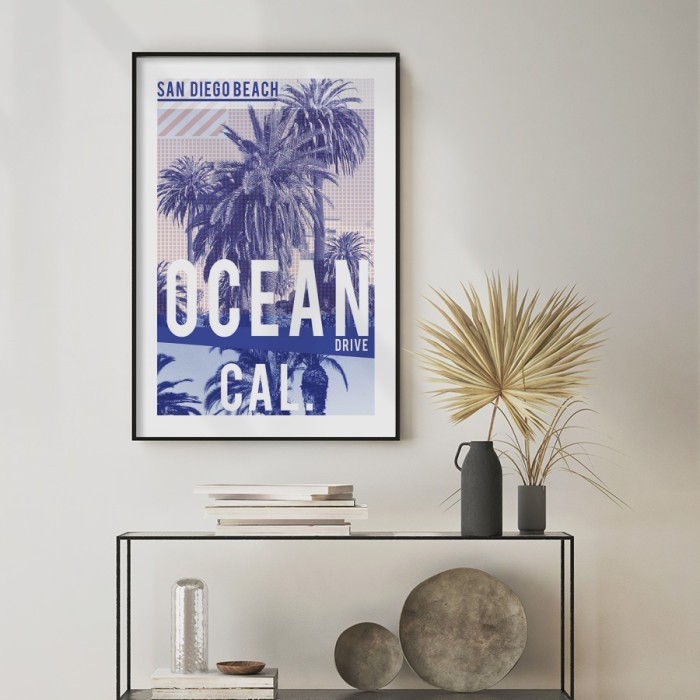 Αφίσα Poster Ocean Cal με κορνίζα