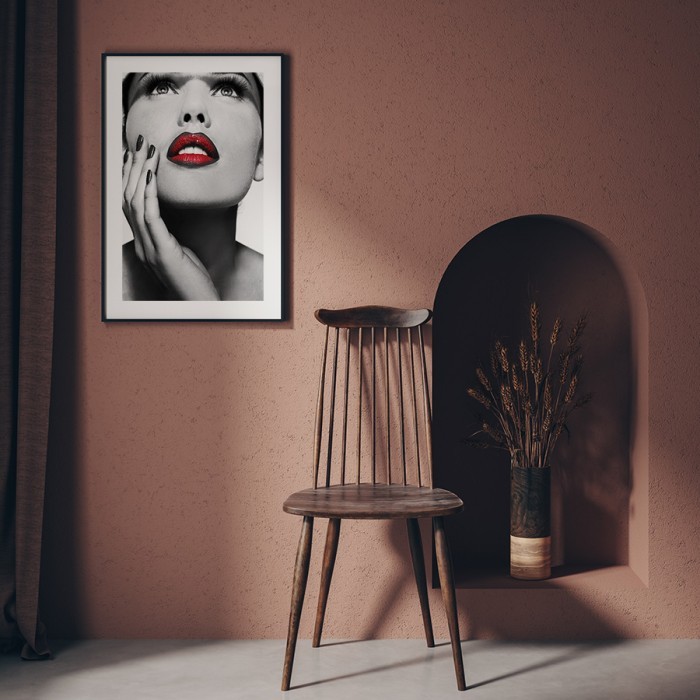 Αφίσα Poster Κοπέλα με κόκκινα χείλη δωματίου