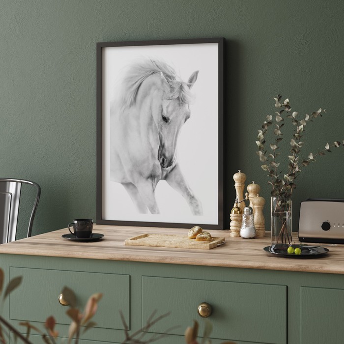 Αφίσα δωματίου Άσπρο άλογο 2 
