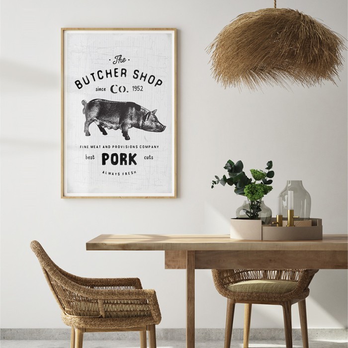 Αφίσα Poster Butcher shop για σαλόνι