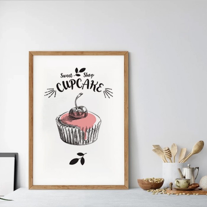 Αφίσα Poster Cupcake με κορνίζα