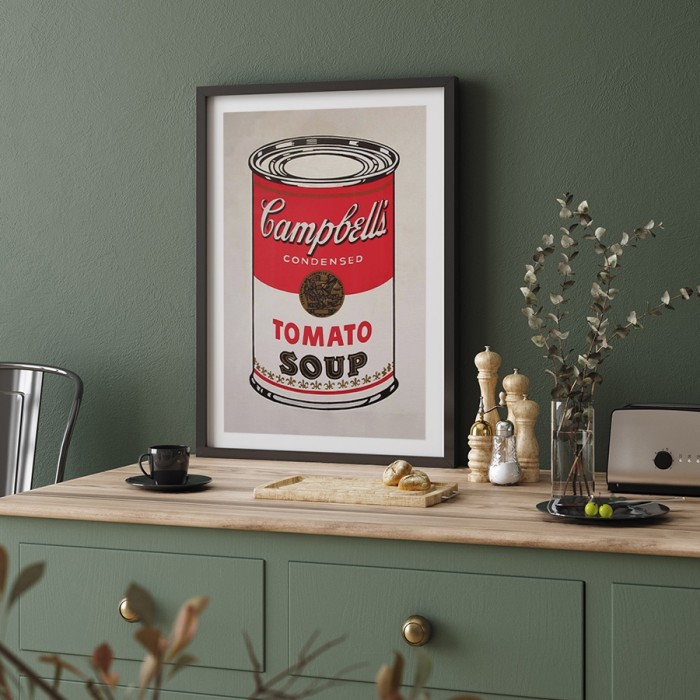 Αφίσα Poster Campbell's soup can με κορνίζα