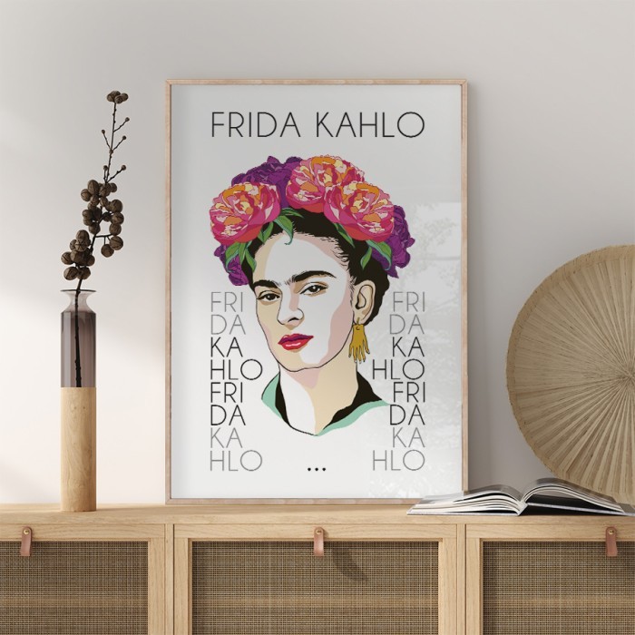 Αφίσα Poster Portrait of Frida Khalo με κορνίζα